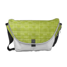 Shamrock Plaid Pattern Rickshaw Messenger Bag