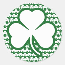Shamrock Round Sticker