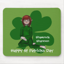 Shamrock Shannon Irish Elf Mousepad