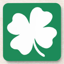 Shamrock  St Patricks Day Ireland Beverage Coasters