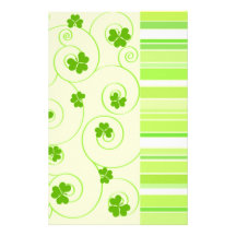 Shamrocks and Spirals Customized Stationery