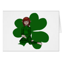 Shamrocks Shannon Irish Elf Card
