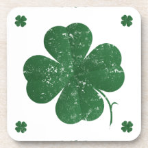 Shamrocks - vintage style coasters