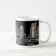 Shanghai China skyscraper panorama mug
