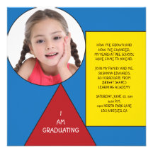 Shapes Preschool/Kindergarten Graduation Custom Invitation