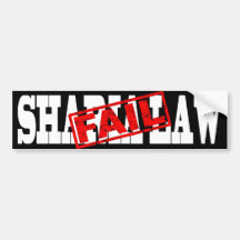 Sharia Law FAIL Bumper Stickers