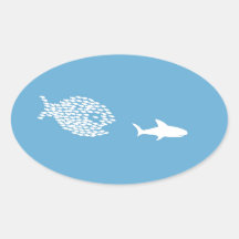Shark attack sticker