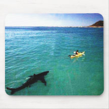 Shark seeking a boat Mousepad