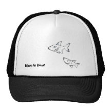Shark sketch cap hats