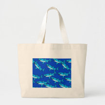 Shark Wallpaper Canvas Bag