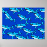 Shark Wallpaper Print