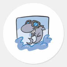 shark wearing sunglasses sticker