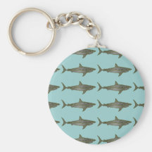 Sharks cool pattern keychains