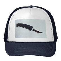 Sharp black knife trucker hat