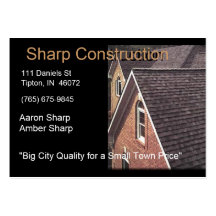 Sharp Construction - Brown and Black Business Card Templates