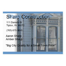 Sharp Construction Business Card Template