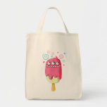 Sharp Teeth Monster Ice Cream Cone Tote Bag