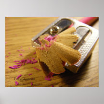 Sharpening a pencil poster