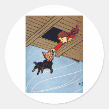 She Caught Toto By The Ear Round Stickers