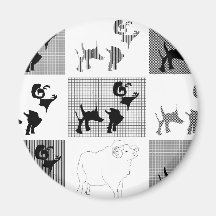 sheep refrigerator magnet