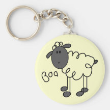 Sheep Says Baa T-shirts and Gifts Keychain