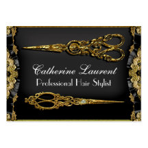 Sheer Edged Hazelhurst Double Scissor 3.5" x 2.5" Business Card