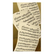 Sheet Music Business Card Template