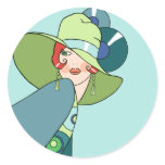 Shelby, 1920s Lady in Aqua and Teal stickers