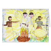 Shepherds in the Field Christmas Card