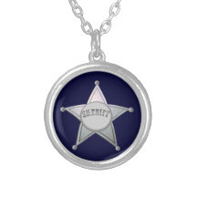 Sheriff Badge Star Officer Design Custom Jewelry