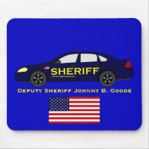 Sheriff Mousepad w/ American Flag