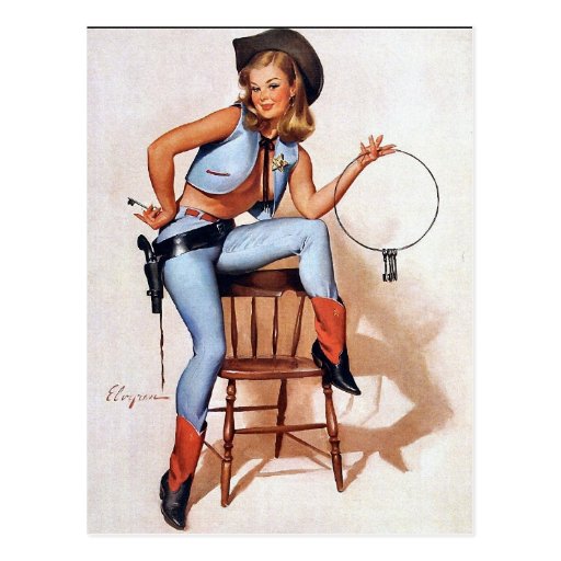Sheriff Pin-Up Postcards