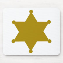 Sheriff star mouse pad