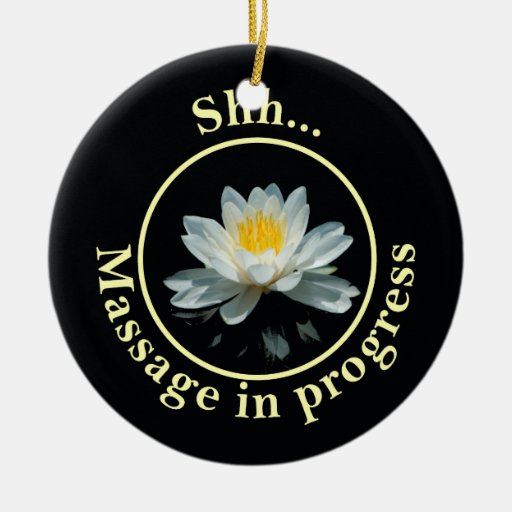 Shh... Massage in progress Door Sign Christmas Ornaments