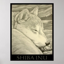 Shiba Inu Art Poster Dog Art Poster Shiba Inu Gift