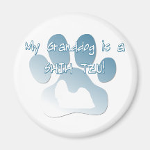 Shih Tzu Granddog Fridge Magnets