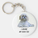 Shih Tzu I Adore Keychain