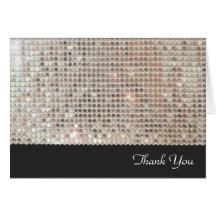 Shimmering Sequins Thank You  Note Card