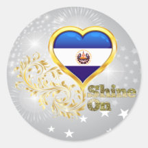 Shine On El Salvador Round Sticker