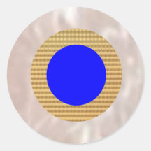 Shining Silver Gold n Dark Blue Decoration Round Stickers