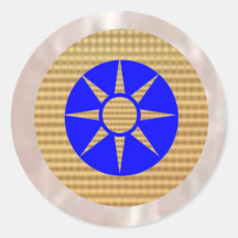 Shining Silver Gold n Dark Blue Decoration Sticker