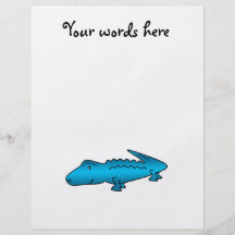 Shiny blue alligator flyer design