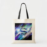 Shiny Blue Burst Superman Logo Bags