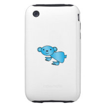 Shiny blue koala iPhone 3 tough cases