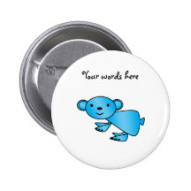 Shiny blue koala pins