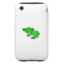 Shiny green koala tough iPhone 3 covers