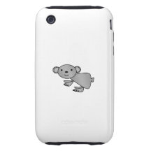 Shiny grey koala iPhone 3 tough covers