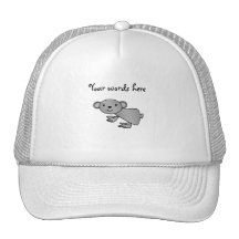 Shiny grey koala mesh hats