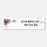 Shiny Heart, Leaves & Flowers - Original Bumper Sticker