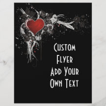Shiny Heart, Leaves & Flowers - Original Flyer